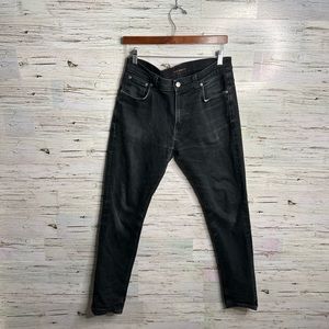 Nudie Brute Knut Mens Denim Jeans Size 30 dry cold black